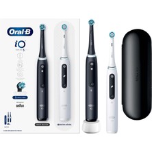 Oral-B iO 5 Şarjlı Diş Fırçası Seti 2'li - Mat Siyah / Beyaz