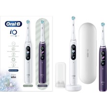 Oral-B iO 8 Şarjlı Diş Fırçası Seti 2'li - Beyaz/Mor
