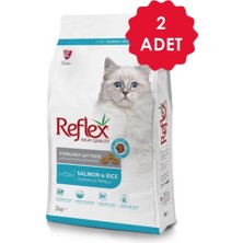 Reflex Somonlu ve Pirinçli Kısırlaştırılmış Kedi Maması 2 kg x 2 Adet