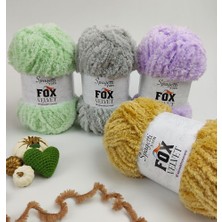 Spagetti Yarn Fox Velvet Siyah Kadife El Örgü Ipliği