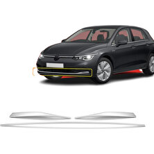 S-Dizayn Vw Golf 8 Hb Krom Ön Tampon Alt Çıtası 3 Prç. 2020 Üzeri