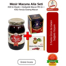 Merkez Efendi Mesir Macunu Aile Sağlık Seti L 195 gr Macun 450 gr Macun ve 43 gr Ginseng Macun