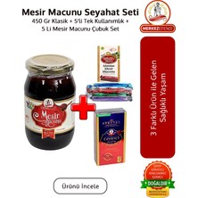 Mesir Macunu Seyahat Seti 450 gr Klasik 5'li Tek Kullanımlık 5 'li Mesir Macunu Çubuk Set