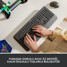 Logitech Signature K650 + M650 L Büyük Boy Siyah Kablosuz Klavye-Mouse Seti