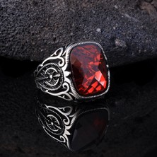 Tesbih Sepetim 925 Ayar Gümüş Zirkon Taşlı Motif Desenli Model Yüzük