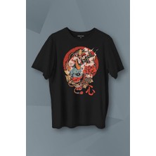 Kendim Seçtim Annya Maske Oni Japanese Demon Mask Japon Baskılı Tişört T-Shirt