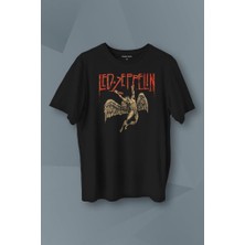 Kendim Seçtim LED Zeppelin Falling Angel Rock Music Baskılı Tişört T-Shirt