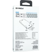 Syrox 10000 Mah Dıgıtal LED Slım Powerbank