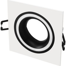 Cata GU10 Duy Girişli Beyaz Kare Sıva Altı Dekoratif Kaide (Ct - 5030)