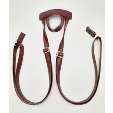 Angel Çanta Aksesuar Suni Deri Bordo Renk Sırt Çantası Sapı Gümüş Metalli