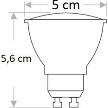 Cata CT-4240 5W/3000K GU10 Led Çanak Ampul (Günışığı-12 Adet)