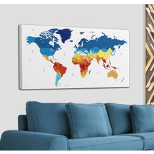 Dünyatablo Dünya Haritası  Dekoratif Kanvas Tablo 1047