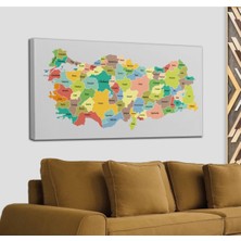 Doğal Tercih Türkiye Haritası Kanvas Tablo Eğitici ve Öretici Dekoratif Tablo Tablo 3118