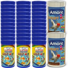 Lotus Gold Mix  granulat 36X100 ml Japon Balık Yemi ve 2X250 ml Kutu