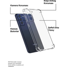 Kzy Samsung Galaxy Note 20 Kapak Kamera Korumalı Antişok Airbag Köşe Korumalı Silikon Şeffaf Kılıf