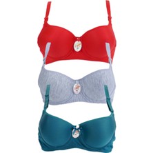 sipariskusu 3 Adet Kadın Dolgulu Balenli Sütyen