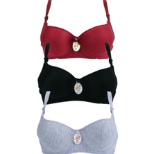 sipariskusu 3 Adet Kadın Dolgulu Balenli Sütyen