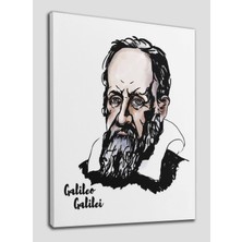Dünyatablo Galileo Galilei Dekoratif Kanvas Tablo 1228