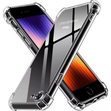 Caseart Apple iPhone Se 2020 Kapak Kamera Korumalı Antişok Airbag Köşe Korumalı Silikon Şeffaf Kılıf