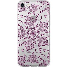 Printify Apple iPhone 8 Uyumlu Kapak Nostalji Desen Tasarımlı Şeffaf Silikon Kılıf