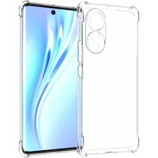 Caseart Honor 50 Kapak Kamera Korumalı Antişok Airbag Köşe Korumalı Silikon Şeffaf Kılıf