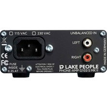 Lake People G103-S Mkıı | Yüksek Kalite 2-Kanal Hifi | Stüdyo Kulaklıkları Için Rca-Stereo Masaüstü Kulaklık Amplifikatörü