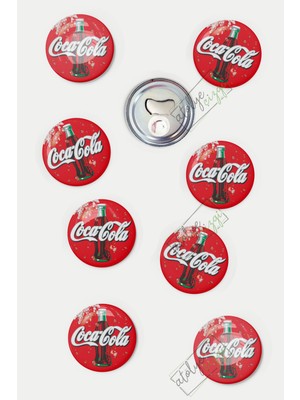 Atölye Çizgi 8li Retro Coca Cola Magnet Açacak 58MM