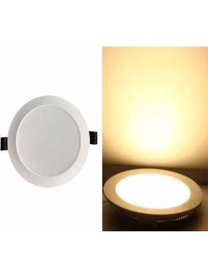 ŞANLED Cfr 6W Tasarruflu LED Yuvarlak Beyaz Işık Sıva Altı Slim Panel Tavan Aydınlatma Armatürü-10 Adettir