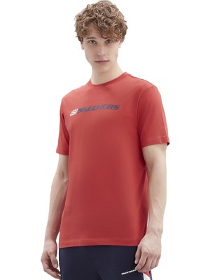 Skechers M Big Logo Erkek Kırmızı Günlük Stil Tişört S212956-600-A
