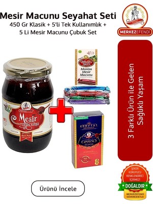 Mesir Macunu Seyahat Seti 450 gr Klasik 5'li Tek Kullanımlık 5 'li Mesir Macunu Çubuk Set