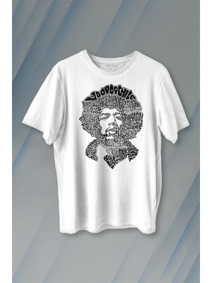Kendim Seçtim Jimi Hendrix Rock Heavy Blues Gitar Baskılı Tişört T-Shirt
