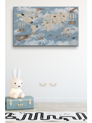 Dünyatablo Cocuk Odası Temalı Dekoratif Kanvas Tablo 1106