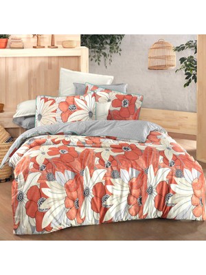 Sarev Ladına V1 Fancy Poplin Nevresim Takımı Çift Kişilik