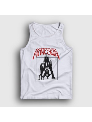 Presmono Unisex Beyaz Cover Band Maneskin Atlet