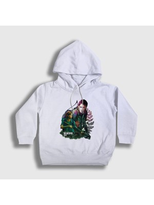 Presmono Unisex Çocuk Beyaz Ellie Oyun Last Of Us Kapüşonlu Sweatshirt