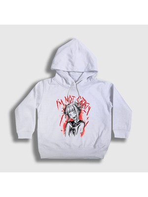 Presmono Unisex Çocuk Beyaz Himiko Toga V3 Anime My Hero Academia Kapüşonlu Sweatshirt