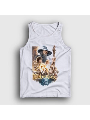 Presmono Unisex Beyaz Poster Yüzüklerin Efendisi The Lord Of The Rings Atlet