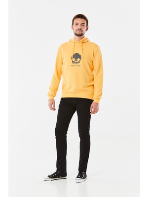 FullaModa Baskılı Kapüşonlu Sweatshirt