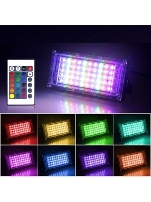 Buffer Buffer® Kumandalı Dış Cephelerde Kullanıma Uygun Çok Renkli(Rgb) Led Panel Işık Parti Ve Konser Işığı