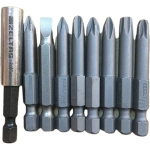 9 Parça Çelik Bits Uzatma Yıldız Uç Seti 50 mm