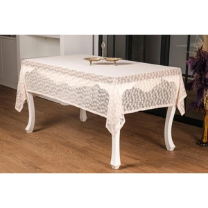Çiçek Lüx Raşel Dantel Krem Masa Örtüsü 155X220 cm  - 1285