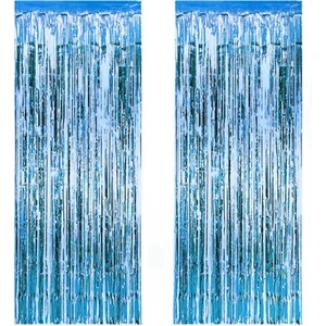 Çıtı Pıtı Store Metalize Arka Fon Süsü Asmalı 50 x 230 cm Mavi