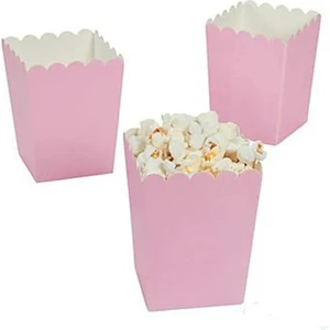 Çıtı Pıtı Store Popcorn (Mısır Kutusu) Düz Pembe 8'li