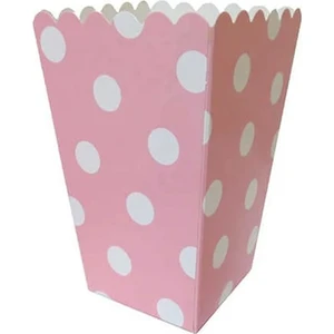 Çıtı Pıtı Store Popcorn Pembe Beyaz Puantiyeli Mısır Kutusu 8'li