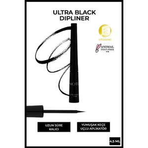 Ultra Black Dipliner Keçe Fırça Uçlu