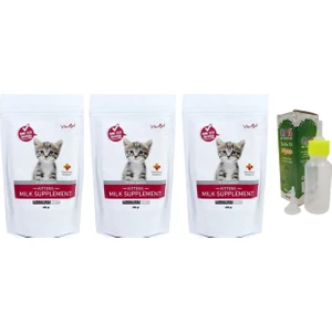Yavru Kedi Süt Tozu 3 Adet + Biberon 60 ml Biberon
