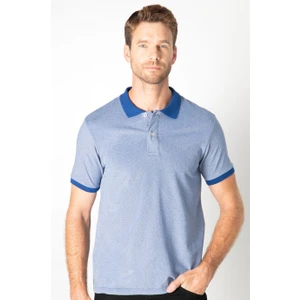 Slim Fit Melanj Düz Polo Yaka T-Shirt