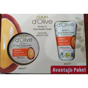 D'olive 300 ml Organik Argan Yağlı Krem Avantajı Paket 60 ml Hediyeli