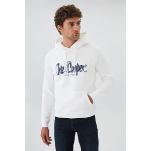Lee Cooper Gregory Erkek Kapüşonlu Sweatshirt Off White