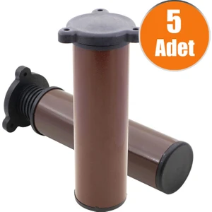 Ayarlanabilir Mobilya Kanepe Baza Koltuk Metal Destek Yükseltici Ayağı Destek Kahve Ayak 15cm 5 Adet